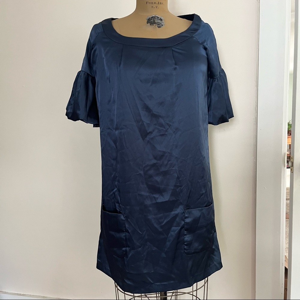 Necessary Objects Women’s Puff Sleeve Dress with Pockets Size Medium